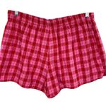 Colsie Pink Plaid Lounge Shorts Size L Photo 1