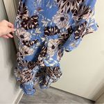 Alexis NWT  Abanna Blue Ruffle Floral One Shoulder Asymmetrical Dress Size XS Photo 7