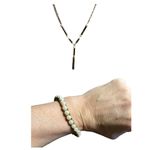 Anthropologie Takara Tassel Necklace gold and pearl necklace and bracelet set Photo 1