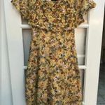 Alex Marie Anna Flounce Lace Off The Shoulder Yellow Floral Dress Size 4 Small Photo 2