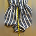 Hollister π¦ Off-The-Shoulder Striped Romper blue/white stripes one piece size S Photo 7