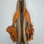 B.O.C. Coral Floral Leather Sandals Size 8 Orange Photo 5