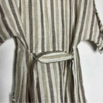 Free People  Women’s Monday Stripe Midi Dress Linen Cotton Size Small Photo 4