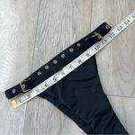 Meshki (NWOT) Buckle Belted High Waist Cheeky Bikini Bottoms Black (xsmall) swim Photo 2