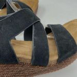 Sofft Haddison Black Suede woven textured Wedge Sandals comfort womens 9 Photo 6