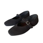 Vivaia Margot Square Toe Mary Jane Flats Black Shoes EU 37 US 6.5 Photo 4