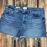 Universal Threads Universal Thread Women's Mis Rise 90s Baggy Denim Shorts Blue Size 16 Raw Hem Photo 0