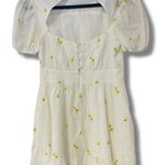For Love & Lemons Womens Medium Swedish Dot Embroidered Sunflower Dress Photo 1