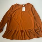 NWT Orange Blouse Size 2X Photo 0