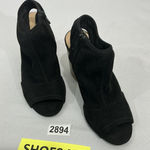 Apt. 9 Womans  Size 7 M 73277 Black Slip On Peep Toe Zip Sling Back Heel Photo 0