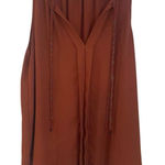 Lily White  large sleeveless rust colored rope draw strings vneck large Photo 0