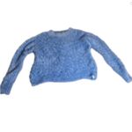 AQUA Cozy Fuzzy Blue Textured Sweater Size XS Photo 3
