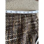Vintage Cartoon Fashion Brown White Wool Blend Tweed Pencil Skirt Size 6 EU 42 Photo 8