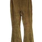 Aerie  Womens Hi-Rise Groove-On Velour High Waisted Flare Pant Brown Size M Photo 0