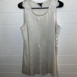 Nic + Zoe Women Cream Casual Dress M Slits Lightweight Lined White Size M Photo 2
