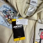 Disney Freeze  Mickey & Friends Licensed Multi-Patch Zip Hoodie Women’s M Ivory Photo 7