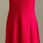 Joseph Ribkoff  Limited Red Sleeveless Round Neck Cut Out Block Pattern SZ 6 Photo 0