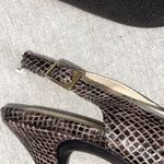 dressbarn | NIB Julia Peep Toe Slingback Heels | Size 7.5 Brown Photo 5