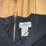 Carmen Marc Valvo Black ribbed sweater Photo 1