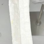 ZARA White Collar Floral Eyelet Lace Long Sleeve Belt Mini Shirt Dress Size M Photo 3