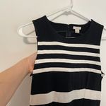 J.Crew  Factory Striped Daybreak Dress Black White Sleeveless Mini Fit & Flare Photo 6
