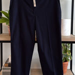 Talbots NWT  Slim Crop Navy Mid-Rise Woven Career Dress Pant Trouser, 6P Photo 0