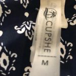 Cupshe  Boho Paisley Printed High Waisted Swim Bottom Cage Sides M Navy Coral Photo 4