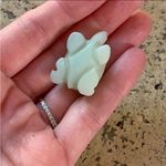 Artisan Jade Green Carved Genuine Stone Pendant Charm Figurine Large Photo 4