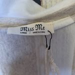 Miss Me NWT  Cream & Tan Striped Kimono Style Sleeve Cardigan Size L Photo 3