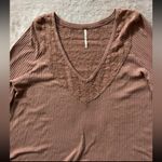 Free People  Bell Sleeve Boho Tunic Top Cinnamon‎ Stretchy Soft Size Xsmall Photo 3