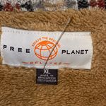 Free Planet  Aztec Boho Western Flannel Jacket Brown Sherpa Shacket cabincore Photo 6