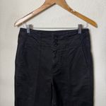 Anthropologie Pilcro The Seamed Flare Pants Black Wide Leg Womens Size 28 Photo 4