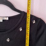 Boden Women's size 8 Black Beaded Sparkly Soft Pullover Sweater Glam Preppy Photo 6
