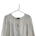 Revolve Maven West Women's Size XS White Sheer Ruffle Flowy Tiered Blouse Photo 1