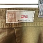 Gap Khakis Olive Green Wide Leg High Rise Denim Pants Size 14 Jeans Photo 3