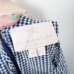 Gal Meets Glam [] Blue Gingham Check Print Ardith Tiered Midi Sundress Size 12 Photo 10