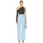 Nanushka Silke Pants in Azure Small New Womens Vegan Faux leather Blue Trousers Photo 12