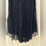 Free People Don't You Dare Navy Black Lace Mini Dress Size Medium Photo 14