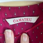 Camaieu Womens Printed‎ Flowy Blouse Pink Size 8 Work Career Wear Photo 1
