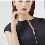 Ted Baker  Navy Textured Blue Zip Shift Dress Size‎ 1 Small 4 Photo 1