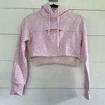 Gymshark  Women’s Extra Small Pink Raw Edge Cutout Hoodie Photo 0