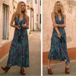 Spell & the Gypsy Bohemian Witchy Bohème Bias Maxi Slip Dress Size XXL Blue Photo 2