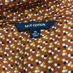 Max edition Lightweight Tie Front Polka Dot Short Flutter Sleeve Blouse Size XL Photo 8