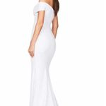 Nookie Neptune Gown Size XS White High Slit Wedding Bridal Mermaid Train Photo 4