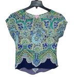 Lilly Pulitzer Floral And Alligator Top Women's Size Small Short Sleeves Photo 0