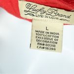 Anthropologie Lucky Brand Floral Embroiderred Flare Sleeve Babydoll Blouse Top Coral Large Photo 8