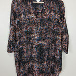 Decree  V-Neck Tunic Top Women Large Abstract Boho Indie Dark Academia Artistic Photo 0