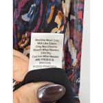 Evereve Stelle Abstract Blouse Small Long Sleeve Smocked Hem Boho Fall Print Photo 11