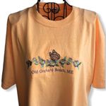 Delta Embroidered Old Orchard Beach, Maine T-shirt/Tunic Peach Size Medium Photo 0