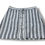 Madewell Skirt Size 4 W30"in Waist A-Line Skirt Linen Blend Mini Skirt Striped Stripes Photo 0